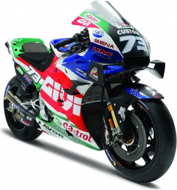 Modello in metallo della moto GP Racing LCR Honda 1:18