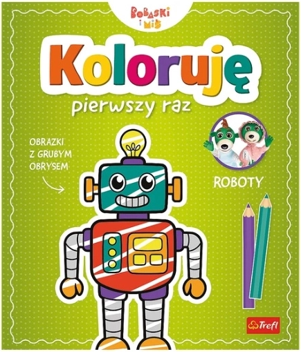 Coloro per la prima volta: Robot – album da colorare per bambini