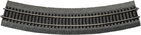 Binario arcuato R5 con massicciata Roco Line