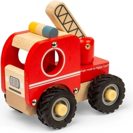 Camion dei pompieri in legno Bigjigs Toys