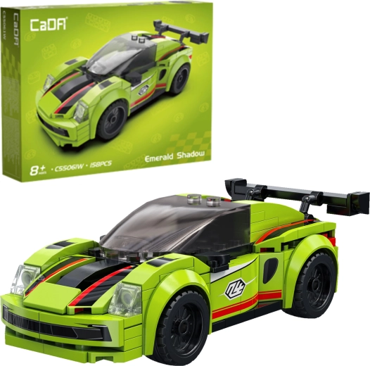 Set di costruzione CaDA auto da corsa Emerald Shadow, 158 pezzi