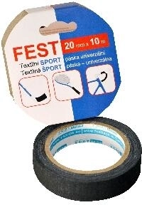 Nastro adesivo tessile sportivo 20 mm × 10 m nero