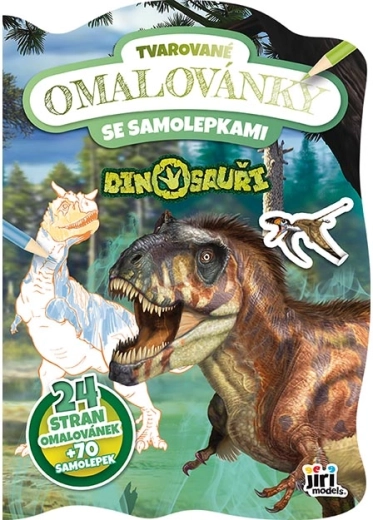 Album da colorare sagomato Dinosauri