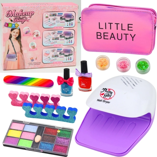 Set di bellezza per bambine per manicure e make-up con borsetta, 20 pezzi