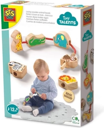 SES Creative Tiny Talents animaletti in legno da infilare