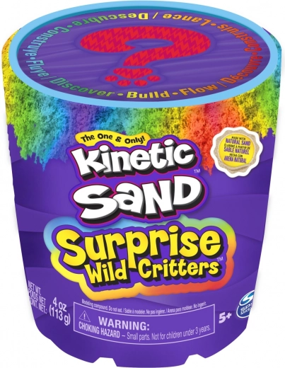 Kinetic Sand secchiello con sorpresa – animali selvatici