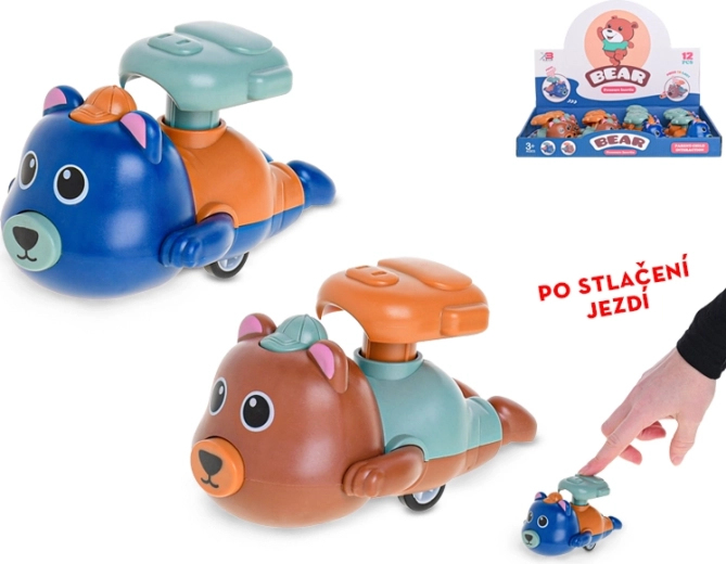 Orsacchiotto a rotelle dopo la pressione 11 cm, 2 colori