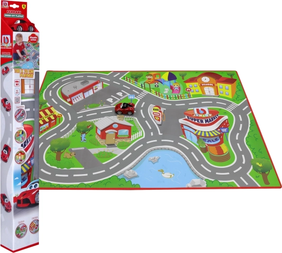 BB Junior tappeto gioco cittadina con macchinina LaFerrari