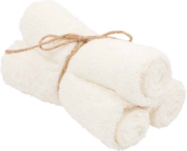 Asciugamani in bambù Timboo Daisy White 29,5 × 50 cm (3 pz)