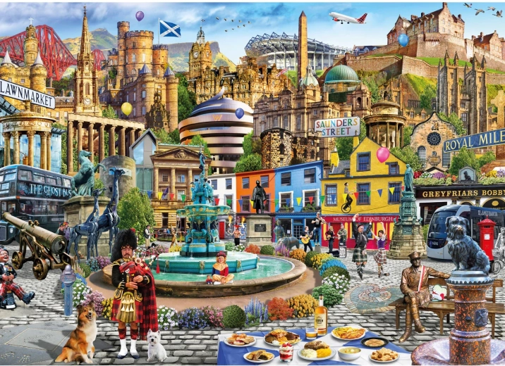 Puzzle Una giornata a Edimburgo 1000 pezzi GIBSONS