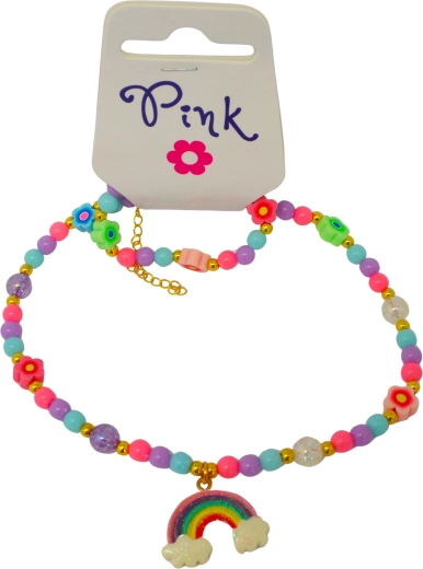 Set collana e bracciale Donuts per bambini