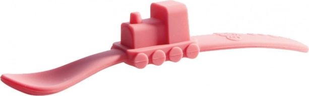 Cucchiaio per bambini in silicone Oogaa rosa