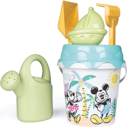 Smoby Green secchiello MICKEY MOUSE e MINNIE con accessori per la sabbia e annaffiatoio in bioplastica