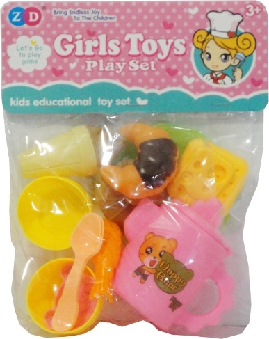 Set di stoviglie da cucina per bambini con alimenti
