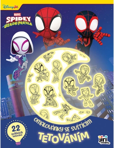 Album da colorare con tatuaggi luminosi Spidey