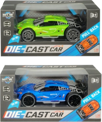 Macchinina sportiva in metallo con luce e meccanismo a retrocarica