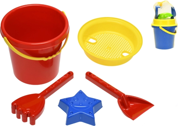 Set da sabbia per bambini 5 pz in rete (17 cm)