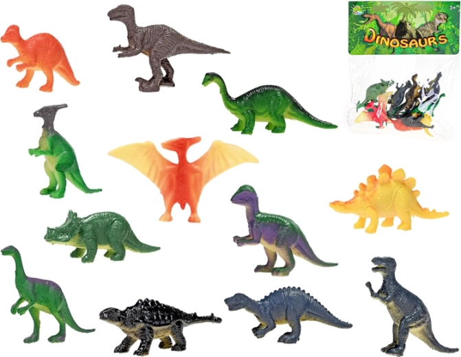 Set di dinosauri in plastica 12 pz (4–8 cm)