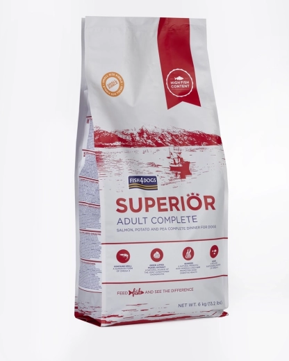 Crocchette per cani adulti di piccola taglia al salmone con patate FISH4DOGS Superior 6 kg