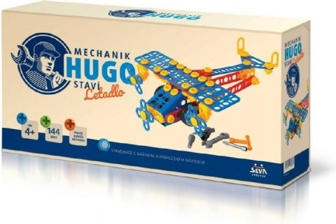 Set di costruzione HUGO Aereo con utensili 144 pz plastica in scatola 31x16x7 cm