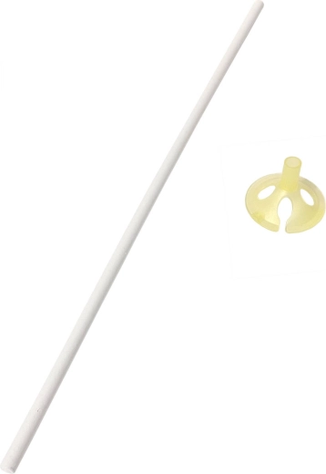 Bastoncino di carta per palloncini 31 cm con cappellotto eco - 1 set