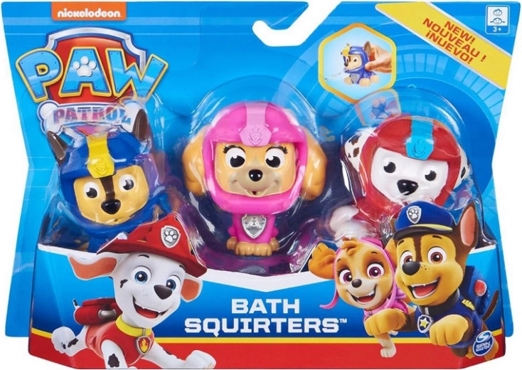 Paw Patrol – set di 3 giocattoli da bagno