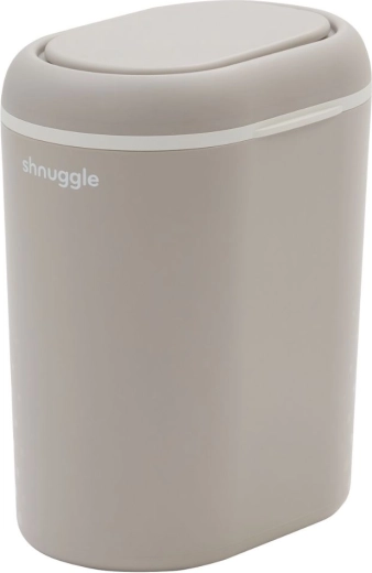 Shnuggle eco touch cestino per pannolini taupe