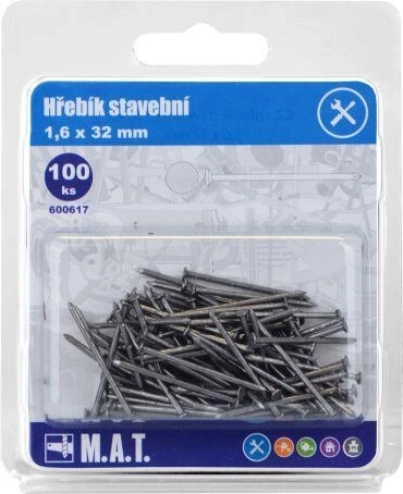 Chiodi da costruzione 32 × 1,6 mm, 100 pz