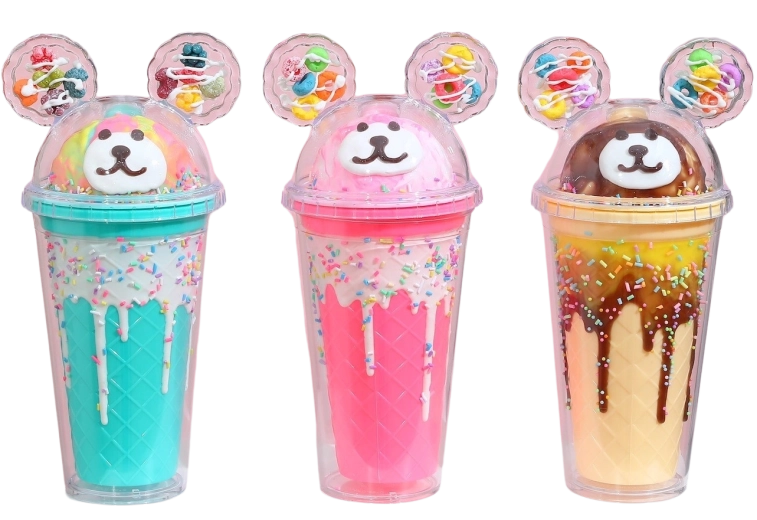 Bicchiere con coperchio e cannuccia Orsetto 480 ml (più varianti)