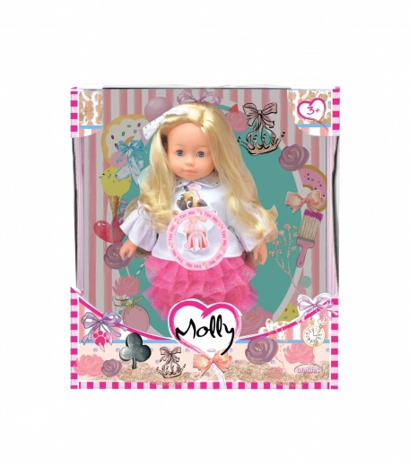 Bambola Bambolina Molly con 3 canzoncine, 40 cm