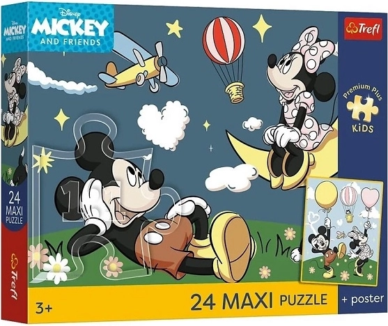 Puzzle maxi premium plus pro per bambini Mickey Mouse – Amici del topolino (24 pezzi)