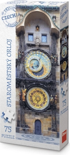 Puzzle panoramico Dino, edizione turistica Repubblica Ceca: Orologio Astronomico di Praga 75 pezzi