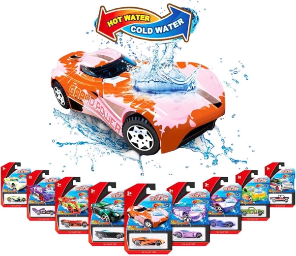 Auto sportiva in metallo che cambia colore