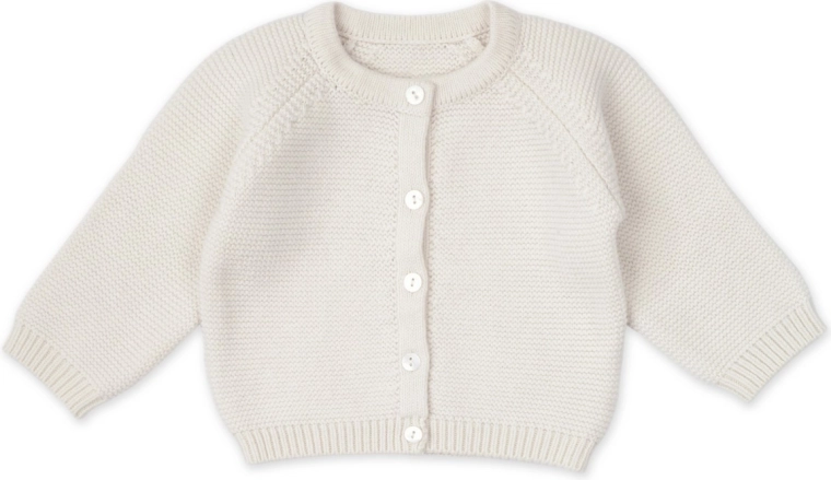 Cardigan in maglia Lodger in merino color crema, taglia 68
