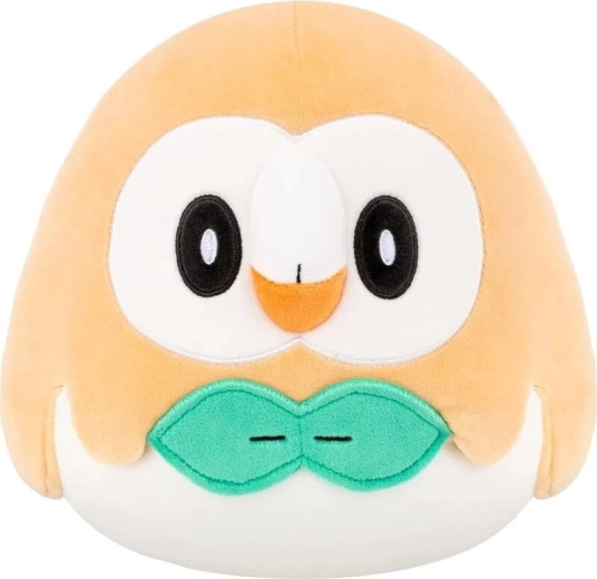Squishmallows Pokémon Rowlet cuscino di peluche 25 cm