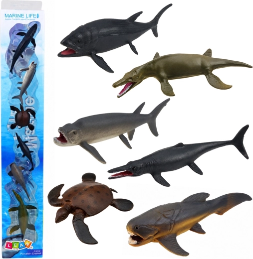 Marine Life set di mini figure di animali marini (6 pz, 6–9 cm)