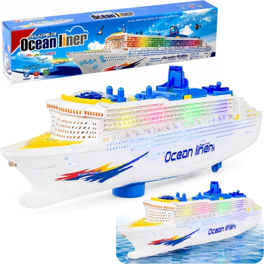Nave da crociera per bambini con luci e suoni