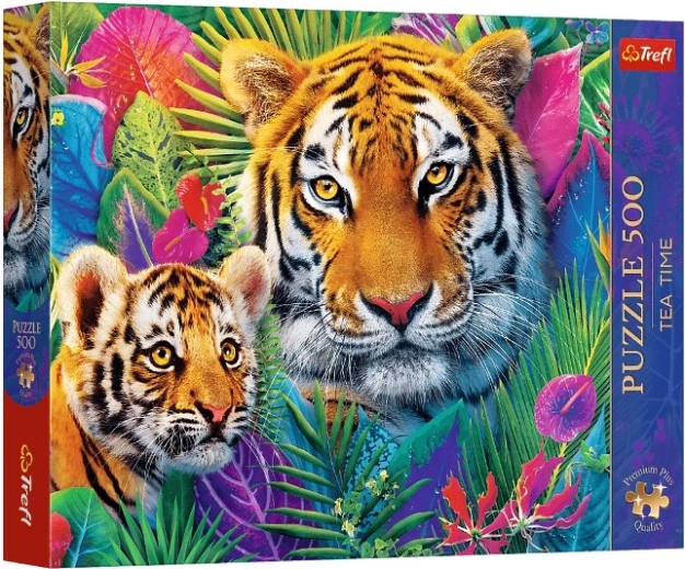 Puzzle Premium plus 500 Tea time – tigri nella giungla