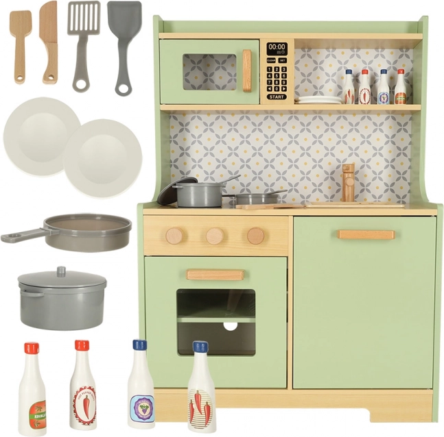 Cucina in legno per bambini menta