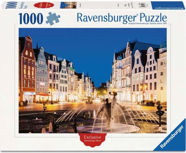 Puzzle Ravensburger Rostock di notte 1000 pezzi