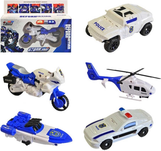 Robot poliziotto trasformabile 2 in 1 (5 varianti) - 1 pezzo