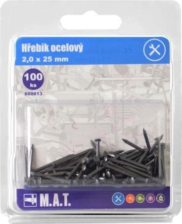 Chiodi in acciaio 25 × 2,0 mm (100 pz)