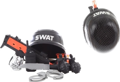 Set della polizia con casco per bambini