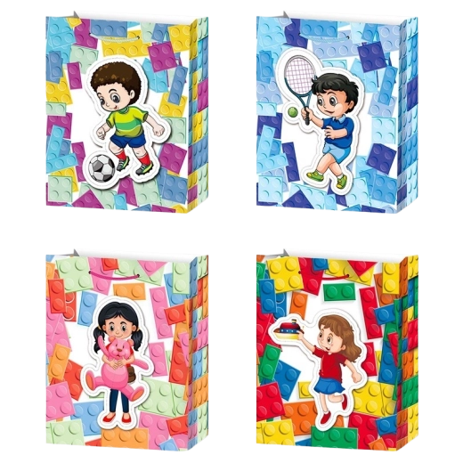 Busta regalo S con motivo sportivo