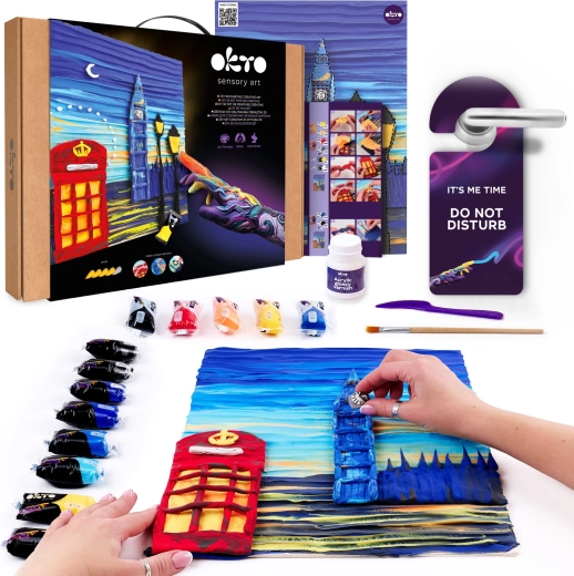 Set artistico OKTO per dipingere con pasta modellabile London city 30 × 40 cm