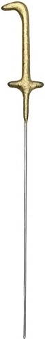 Fontana per torta (fuoco freddo) numero 1 dorata 15 cm - 1 pezzo