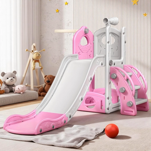 Scivolo per bambini autoportante con scaletta per uso domestico