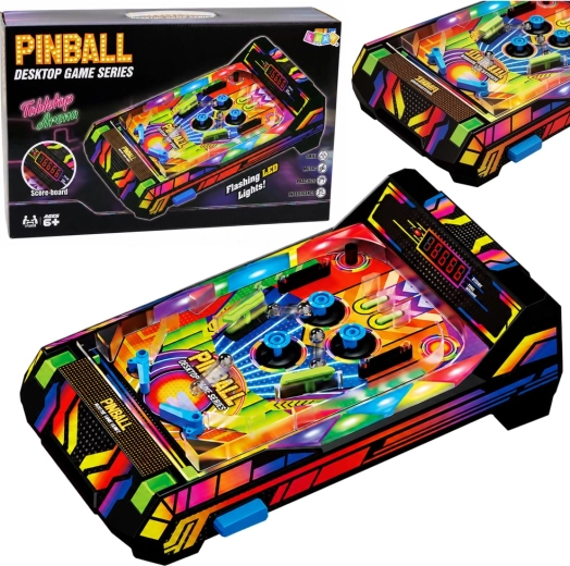 Flipper (pinball) elettronico da tavolo con contatore punti LED e suoni