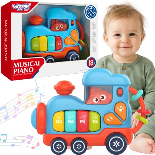 Woopie Baby pianoforte interattivo musicale locomotiva