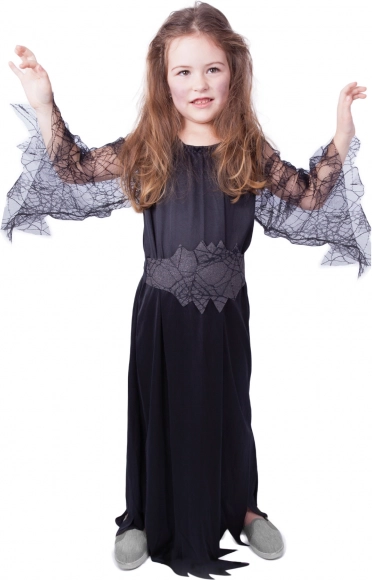 Costume da strega nera per bambina S (confezione ECO)